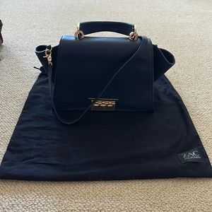 Zac by Zac Posen Navy Eartha Top Handle Purse